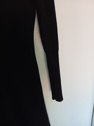 Vestido negro lanita manga larga T. S/M