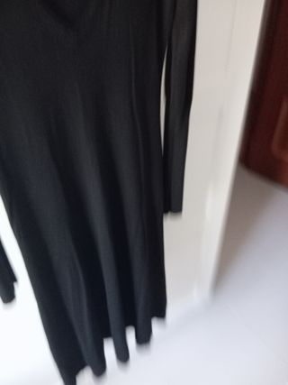 Vestido negro lanita manga larga T. S/M