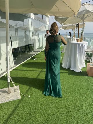 Vestido de fiesta verde elegante