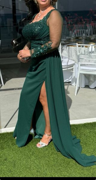 Vestido de fiesta verde elegante