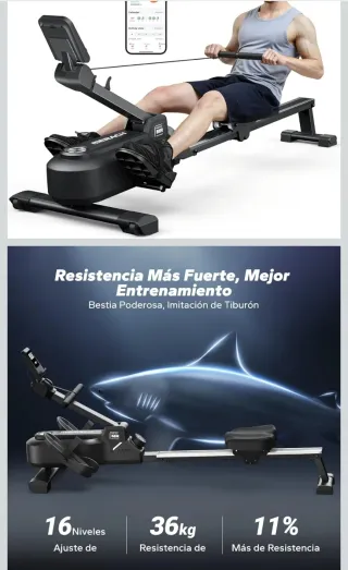 Máquina de Remo con16Niveles de Resistencia Merach