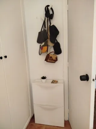 IKEA TRONES scarpiera bianca con 2 scomparti