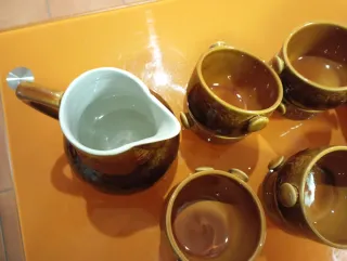 Juego de café de cerámica rùstica de Tanagra