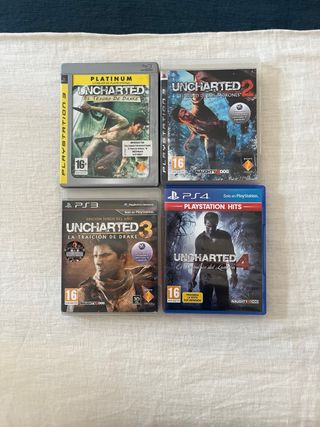 Lote 4 Juegos Uncharted PS3 y PS4