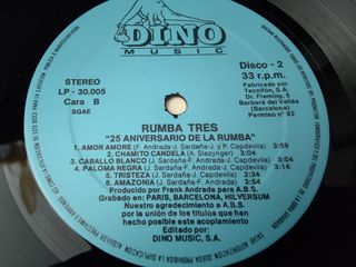 Vinilo Rumba Tres - 25 Aniversario
