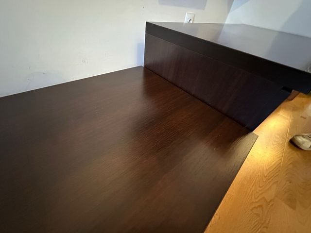 Mueble TV salón madera y cristal