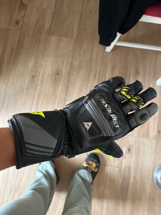 Guantes Moto Dainese Mujer Negro/Amarillo