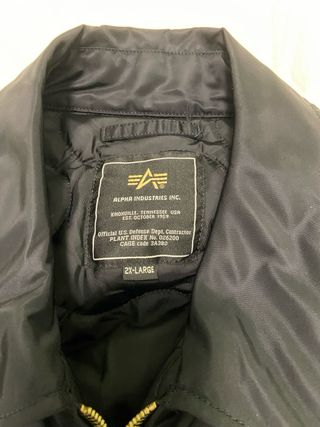 Chaqueta Bomber Alpha Industries Negra XXL