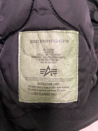Chaqueta Bomber Alpha Industries Negra XXL