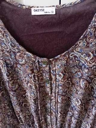 Vestido estampado cachimir talla M.