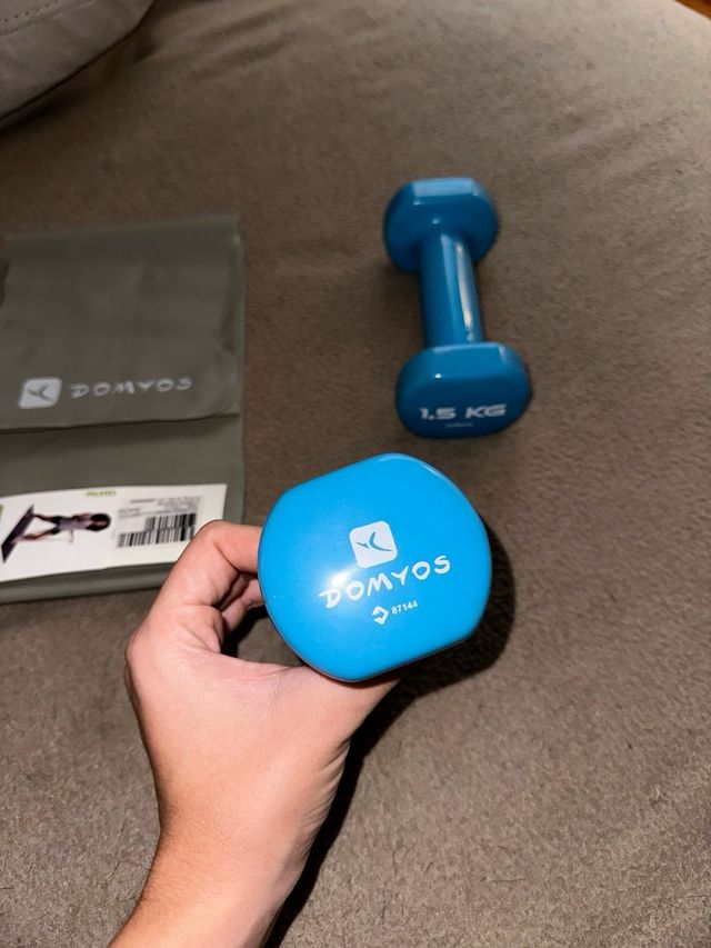 Set de pesas y banda elástica Domyos