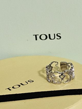 Anillo Tous Plata Ajustable Corazones
