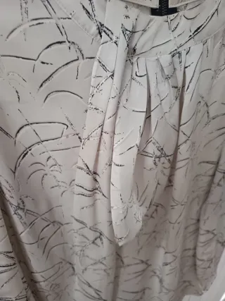 Camisa holgada mujer beige