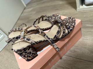 Sandalias tacón estampado leopardo talla 39