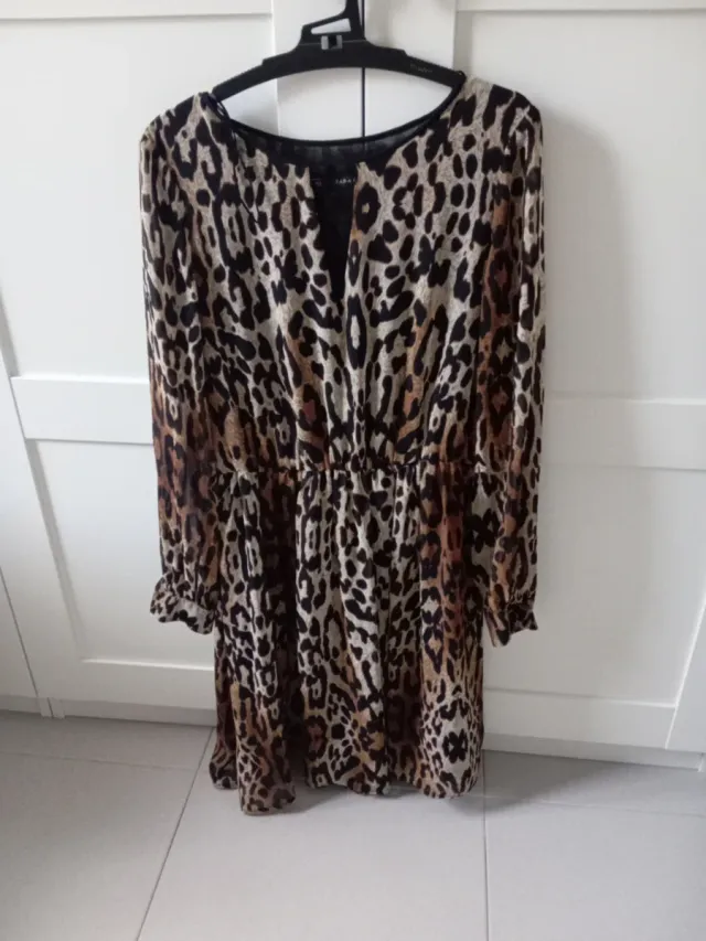 Vestido corto leopardo talla M