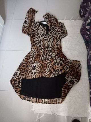 Vestido corto leopardo talla M