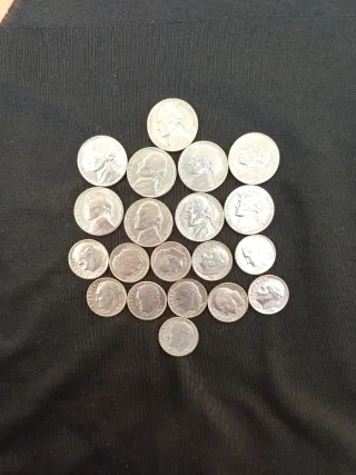 20 Monedas de Centavos de Dólar . 