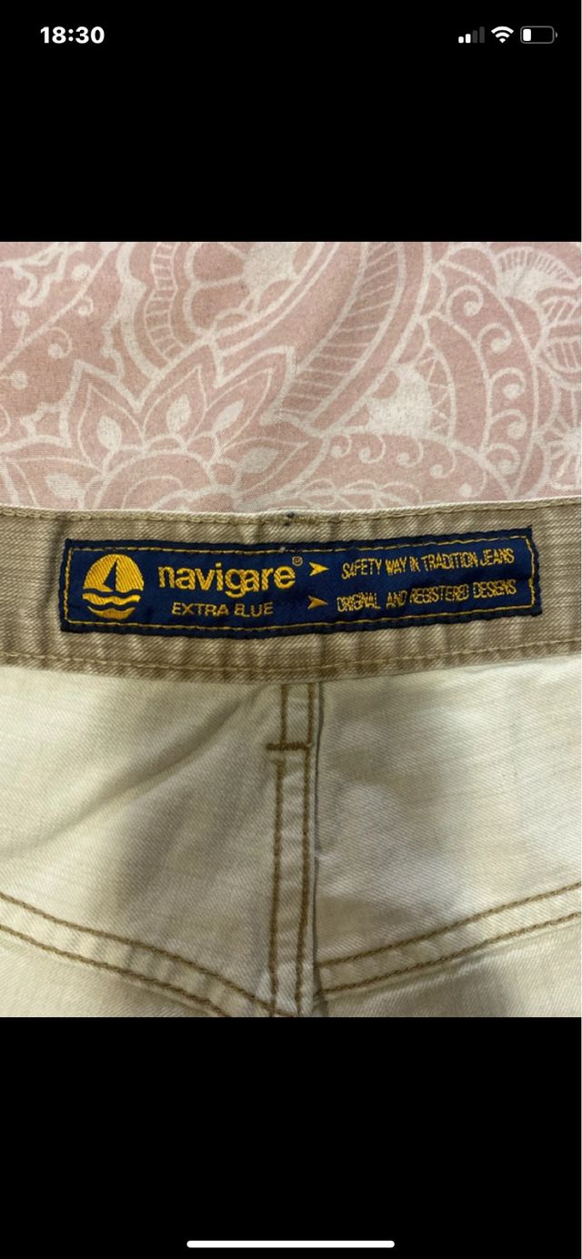 Pantaloni Navigare beige curvi taglia M