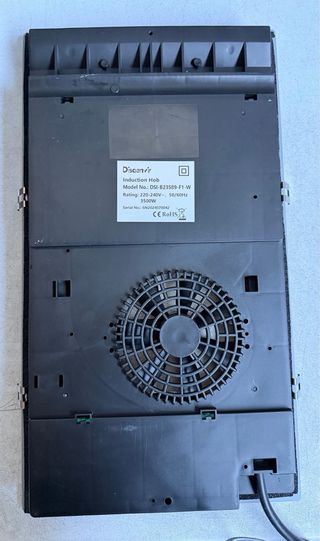 Placa inducción Disaenvir 2 fuegos blanca