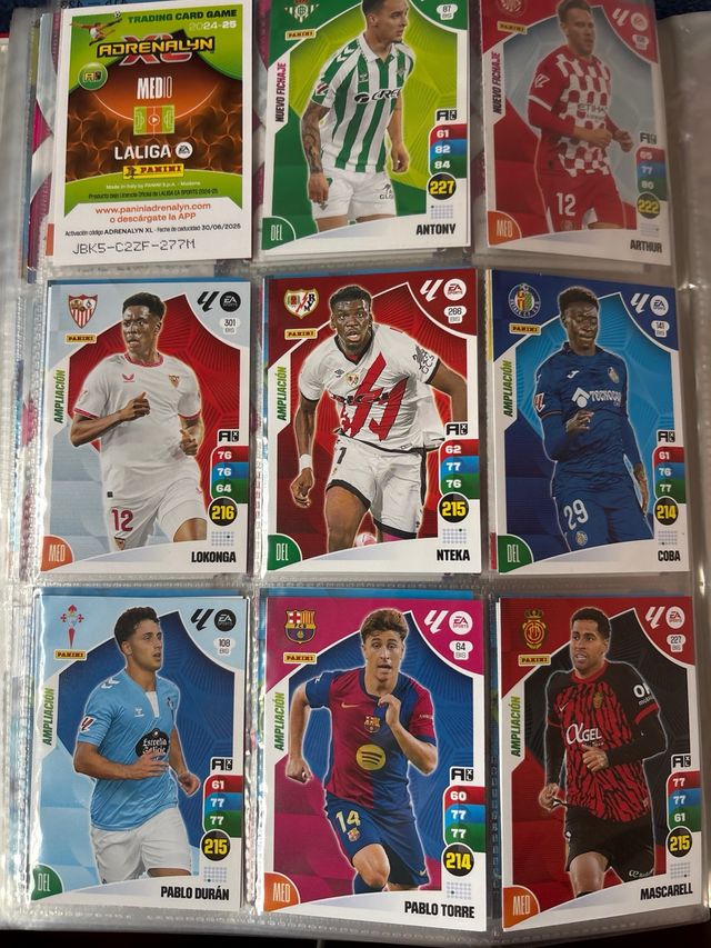 Lote Tarjetas Adrenalyn 2024-25