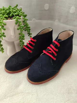 Botas serraje azul marino