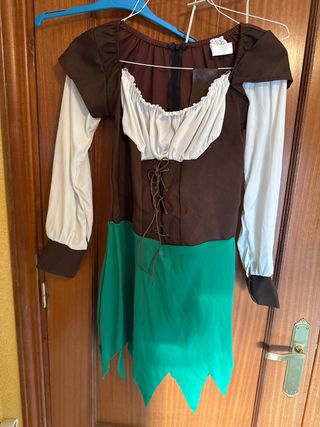 Disfraz medieval marrón y verde