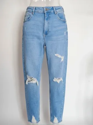 Denim Co. Jeans Skinny Strappati Vita Alta 46