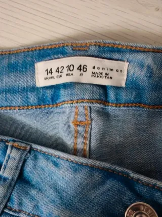 Denim Co. Jeans Skinny Strappati Vita Alta 46