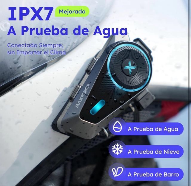 MAXRUNON Intercomunicador Casco Moto