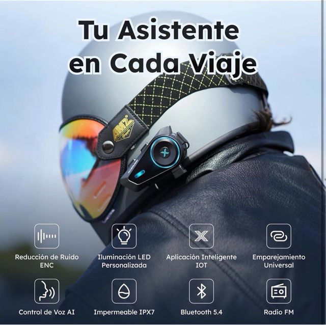 MAXRUNON Intercomunicador Casco Moto