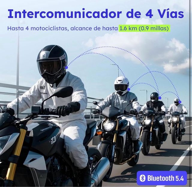 MAXRUNON Intercomunicador Casco Moto
