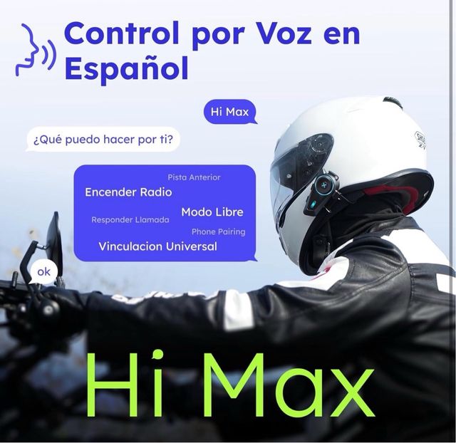 MAXRUNON Intercomunicador Casco Moto