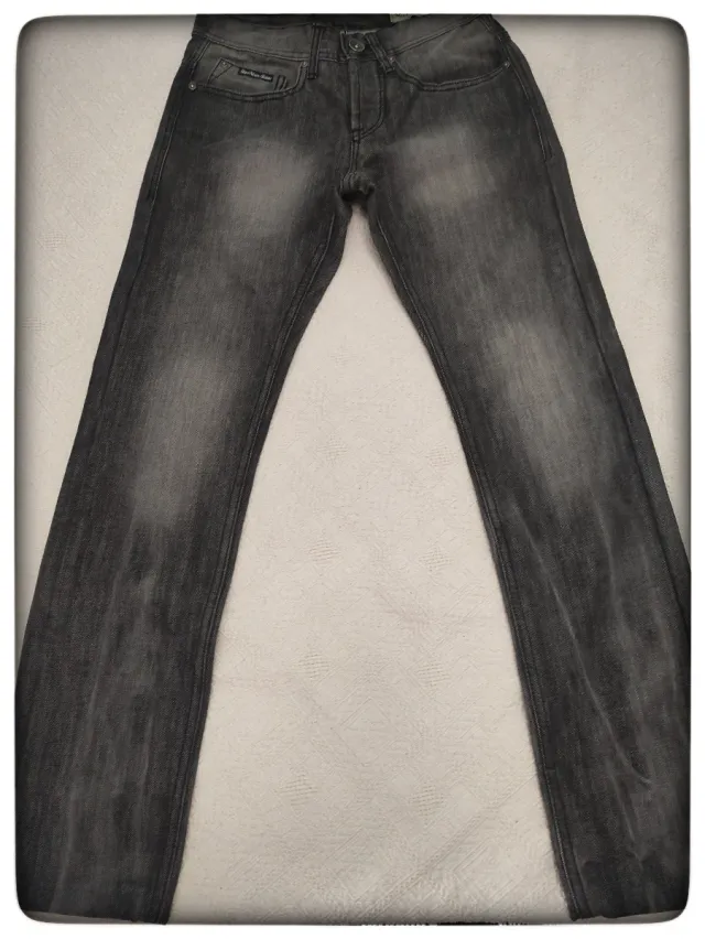 Vaqueros Denim negro/gris hombre