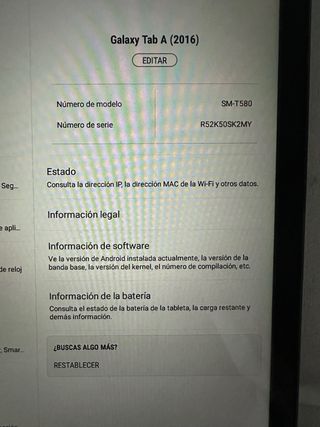 Tablet Samsung Negra