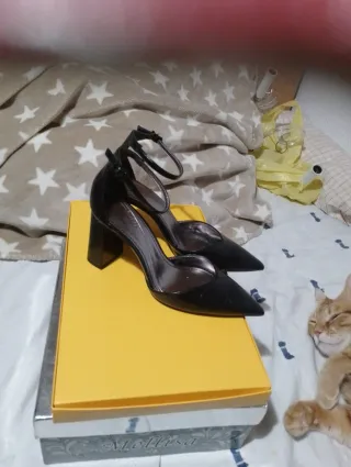 Zapatos Bershka Negros Talla 36 Pulsera Tobillo