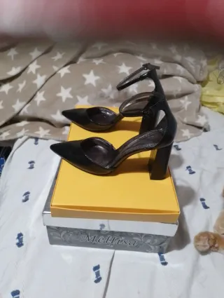 Zapatos Bershka Negros Talla 36 Pulsera Tobillo