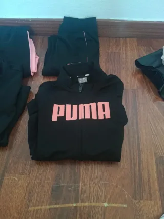 Chándal Puma Negro y Rosa talla 9
