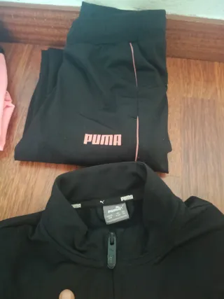 Chándal Puma Negro y Rosa talla 9
