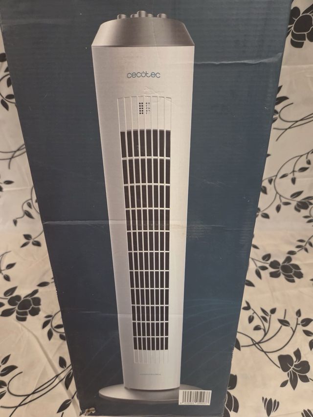 Ventilador Cecotec Torre Plata/Blanco