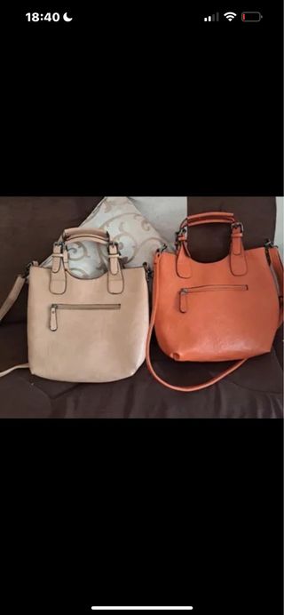 Bolsos Beige y Naranja