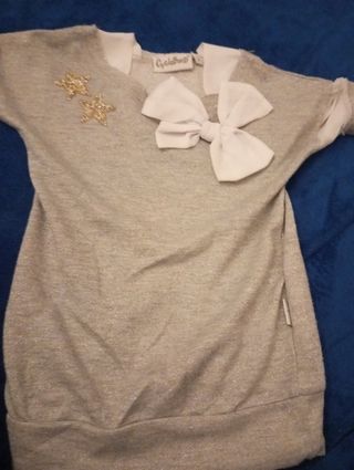 Maglioncino bambina glitter con stelle