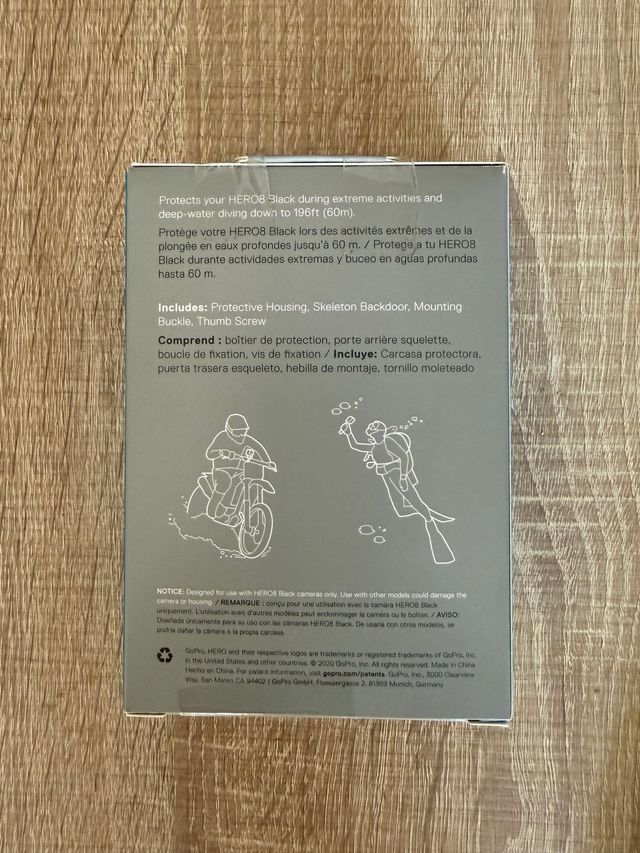 Custodia protettiva nera per GoPro HERO8