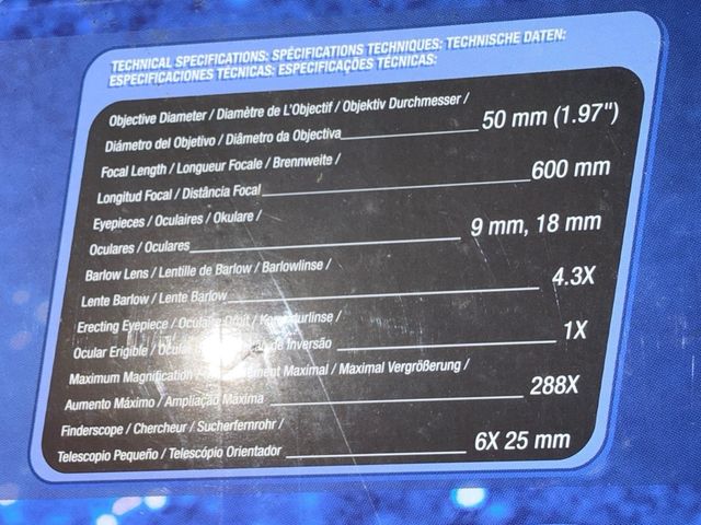 Telescopio Star Tracker Edu Science X288