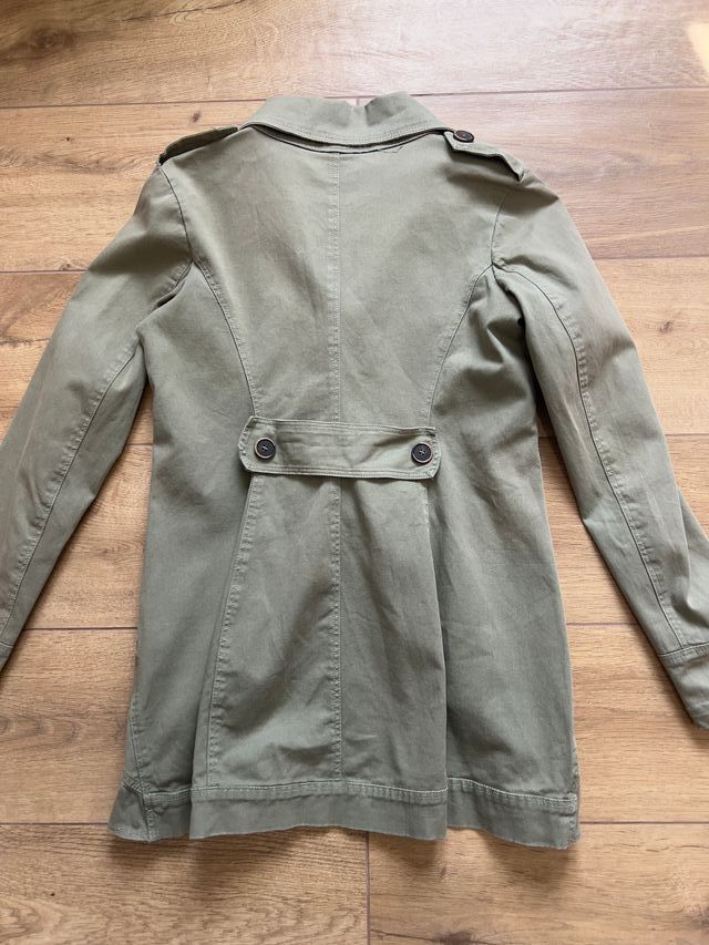 Giacca Please vintage con volant verde oliva