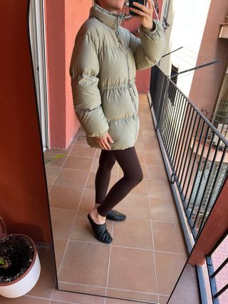 Plumífero H&M verde oliva talla M