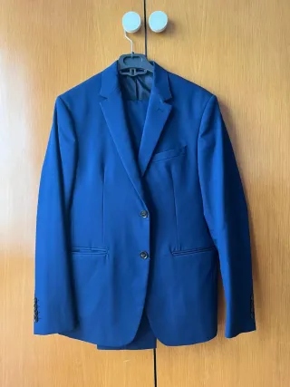 Traje Zara Azul Completo - Un Uso