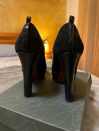 Décolleté nere con plateau Tg 37