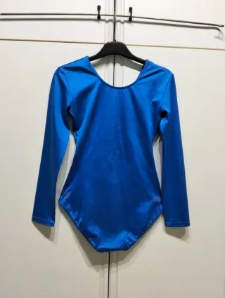 Body danza manica lunga blu taglia L