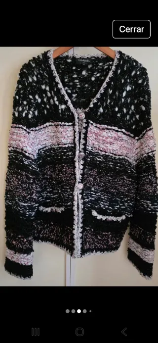 Chaqueta Chanel Negra y Rosa