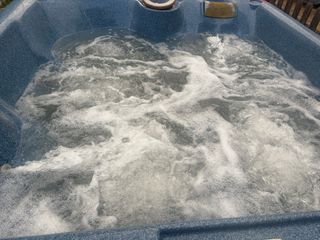 Jacuzzi Spa exterior azul